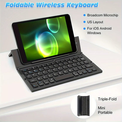 Mini Foldable Bluetooth Keyboard For iOS Windows Android