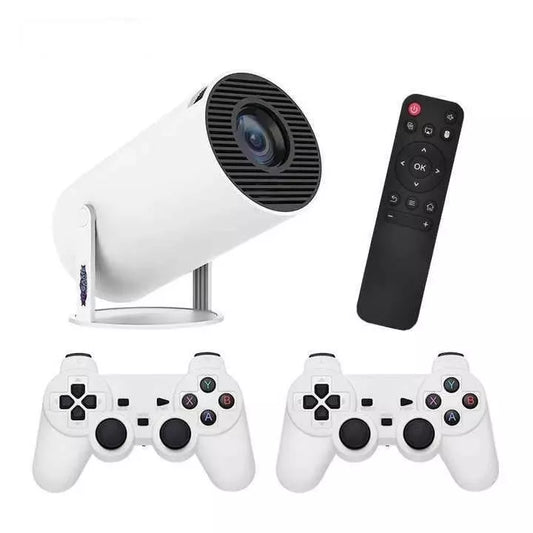 Portable Android 11 5G 1080P WiFi Projector for Gaming with Game Controller