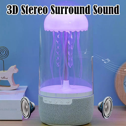 Portable Colorful Jellyfish Lamp Bluetooth Speaker,Jellyfish Mood Lamp Speaker