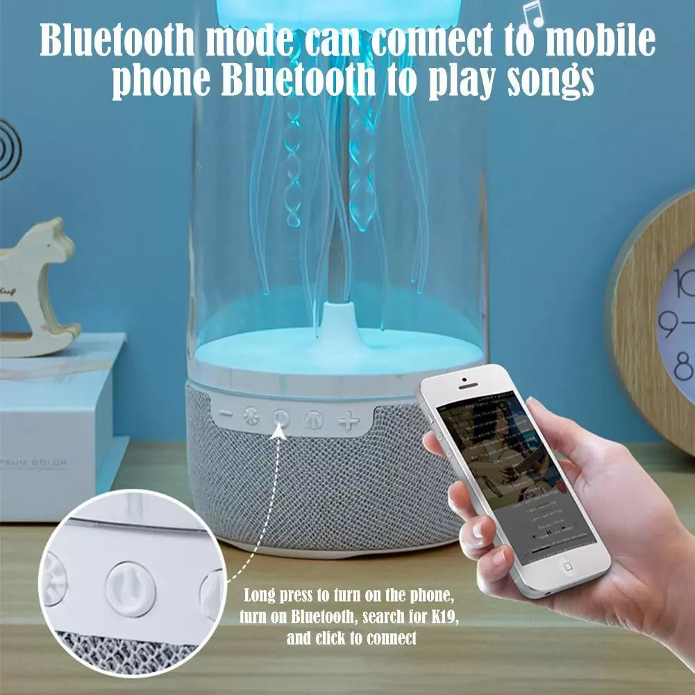 Portable Colorful Jellyfish Lamp Bluetooth Speaker,Jellyfish Mood Lamp Speaker