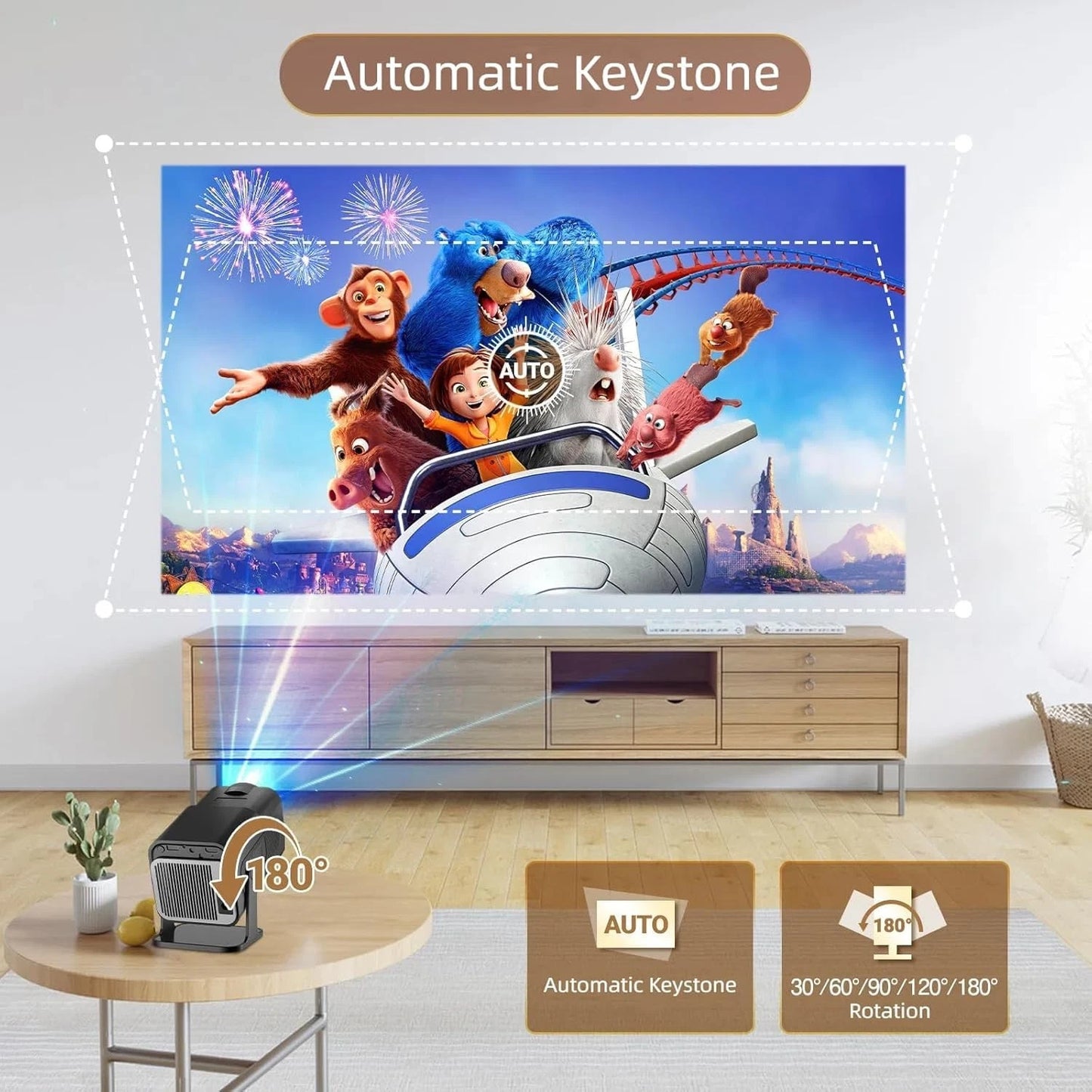 Smart Portable Mini Native 720P Android Projector