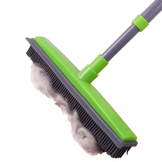 Pet Hair Removal Mop,Rubber Broom with Squeegee for Carpet Pet Hair Remover