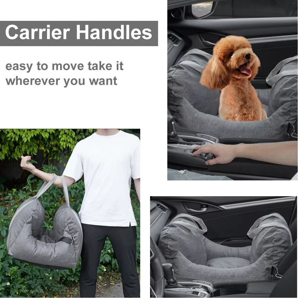 Car Seat for Small Dog/Cat Detachable&Washable Dog Car Booster Seat Carrier Bed