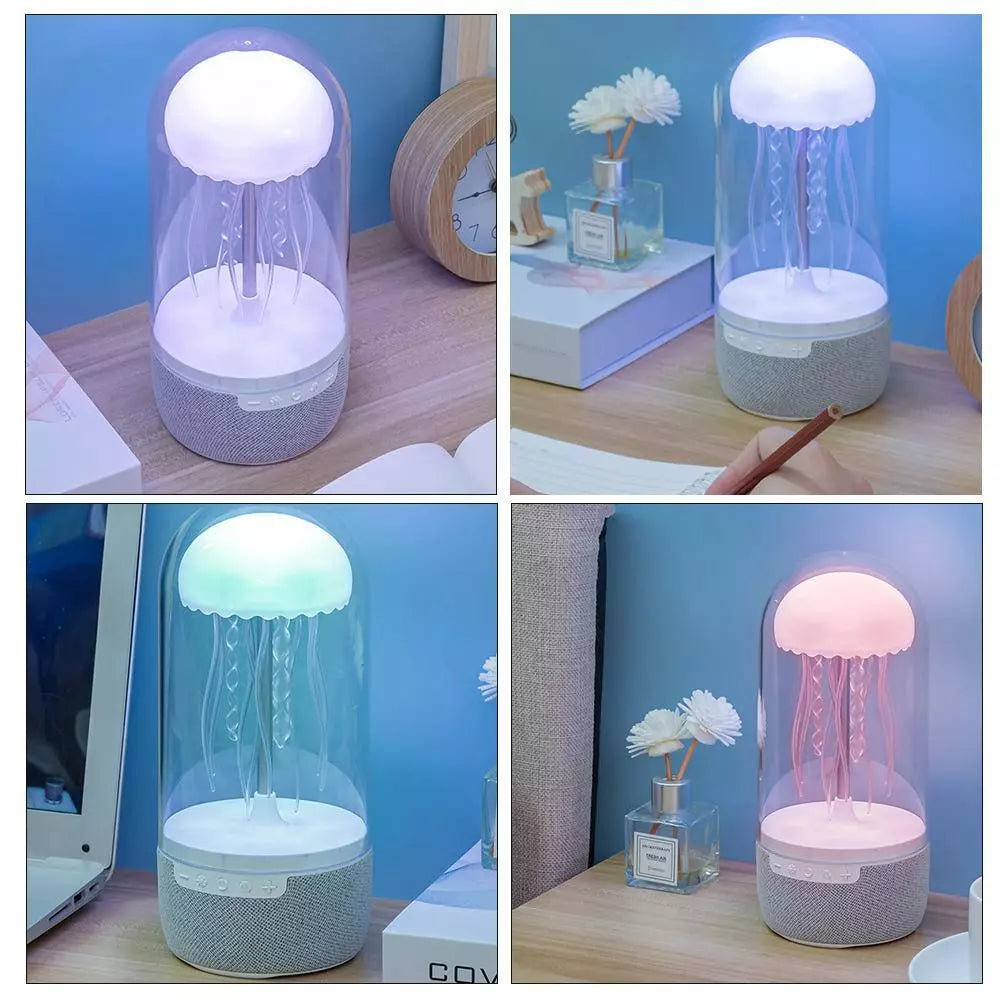 Portable Colorful Jellyfish Lamp Bluetooth Speaker,Jellyfish Mood Lamp Speaker