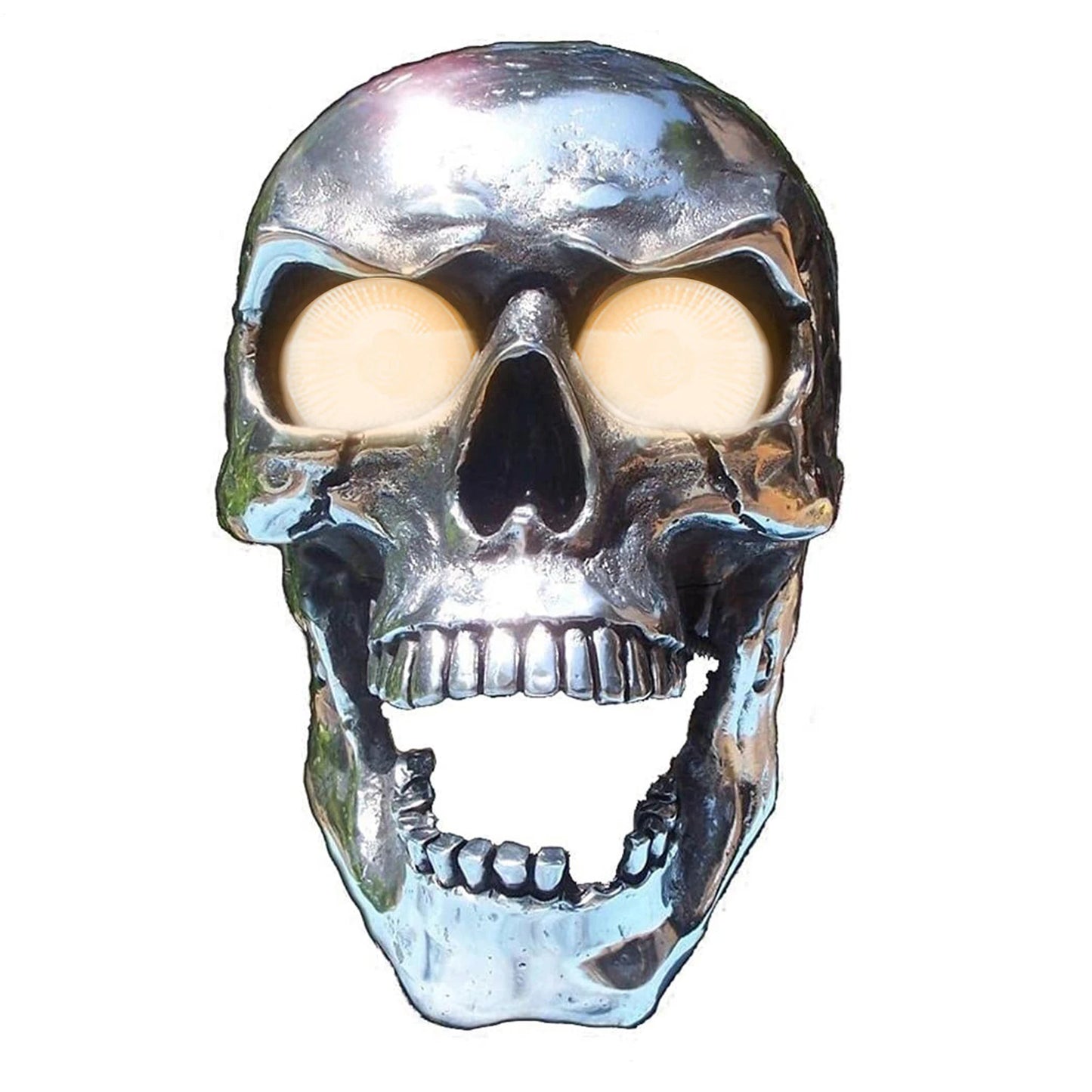 Motorbike LED Skull Headlight Lamp 12v Retro Head Light Custom Front Head Light