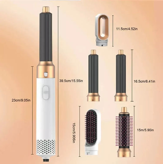 5 in 1 Hair Dryer Hot Comb Set Professional Curling Iron Hair Straightener