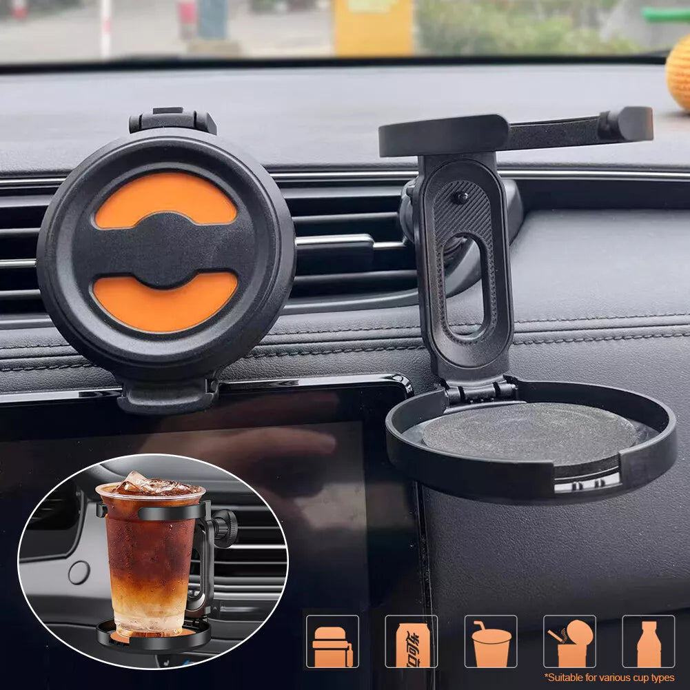 Multifunctional Adjustable Car Air Vent Cup Holder Drink & Water Bottle Rack