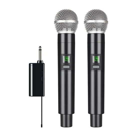 Professional VHF Wireless Microphone Handheld Mic System Karaoke w/ Receiver