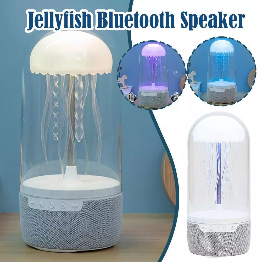 Portable Colorful Jellyfish Lamp Bluetooth Speaker,Jellyfish Mood Lamp Speaker