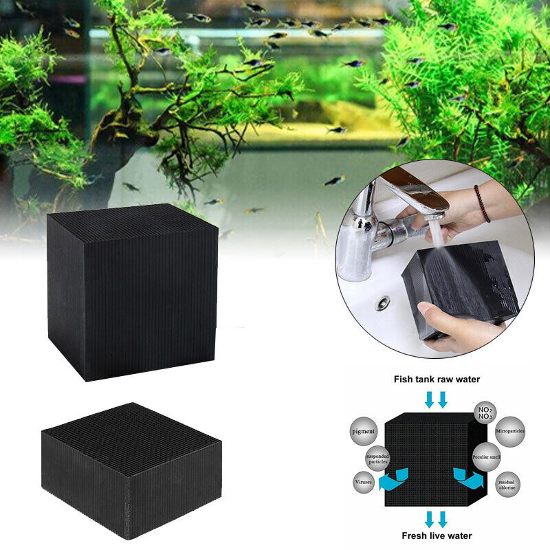 Eco-Aquarium Water Purifier Cube Water Clean Filter Activated Carbon Tool Block