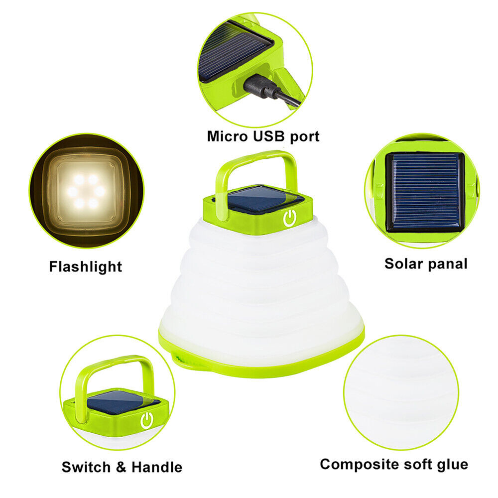 Solar-Powered Collapsible Travel Light