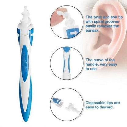 Ear Cleaner Ear Wax Removal Remover Cleaning Tool Kit Spiral Tip Picker Q-Grips