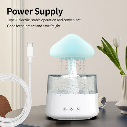 Humidificateur nuage de pluie, veilleuse, diffuseur d'huiles essentielles d'aromathérapie