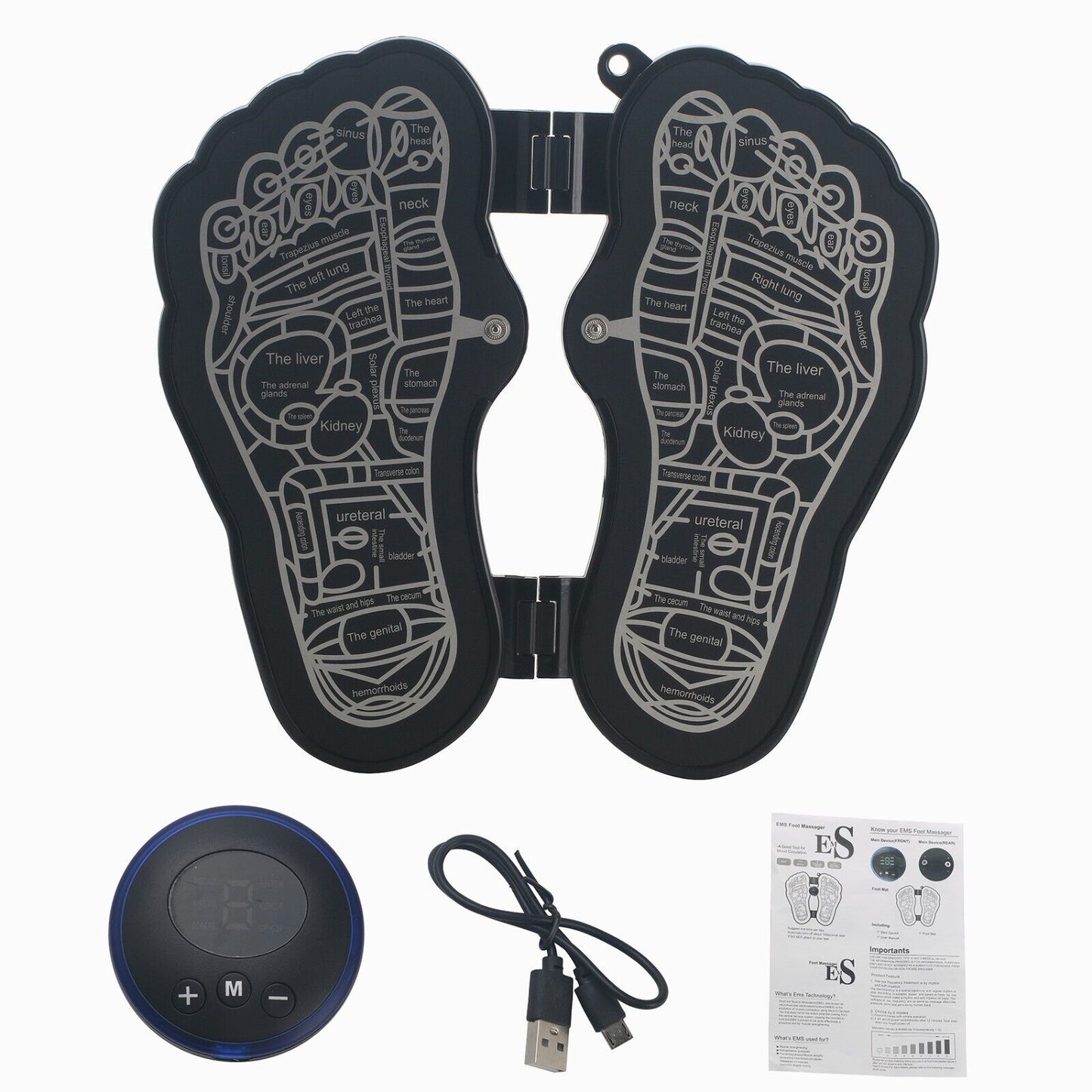 Electric EMS Foot Massager Leg Reshaping Pad Feet Muscle Stimulator Mat