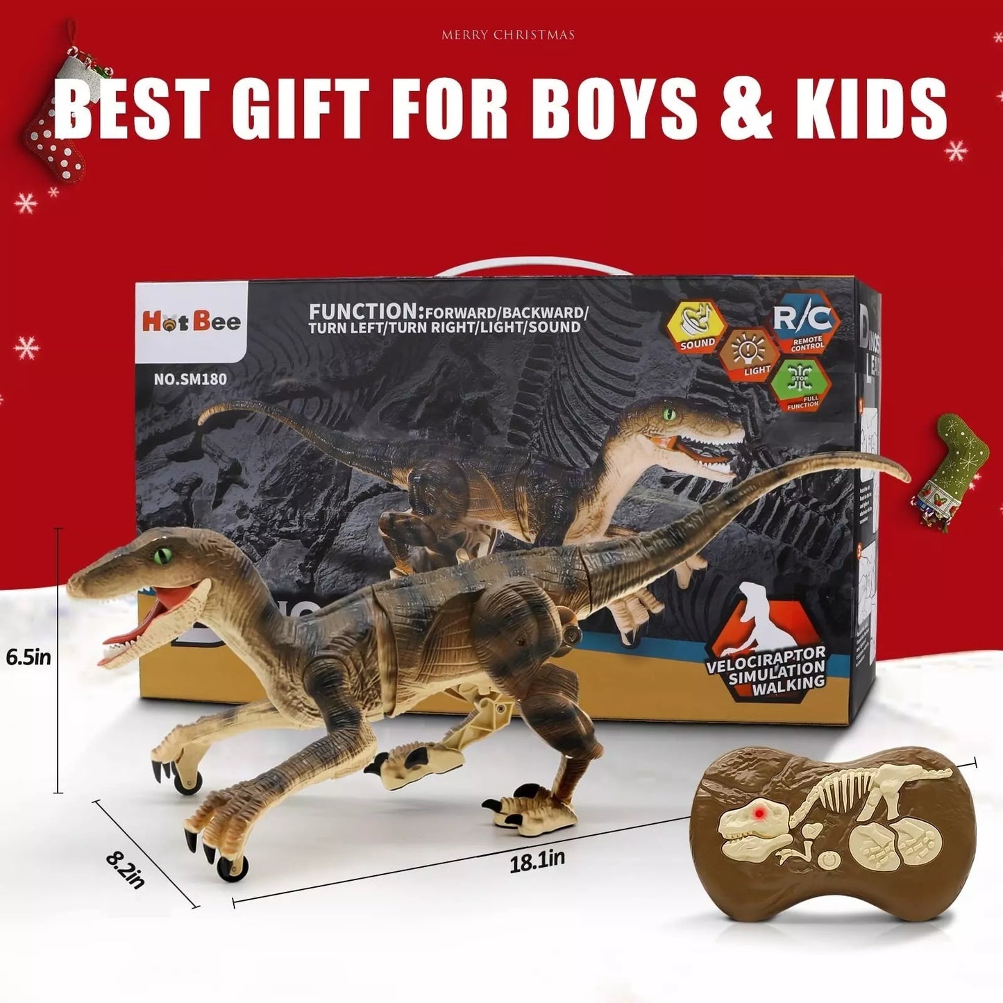 Remote Control Walking Robot Dinosaur Toy