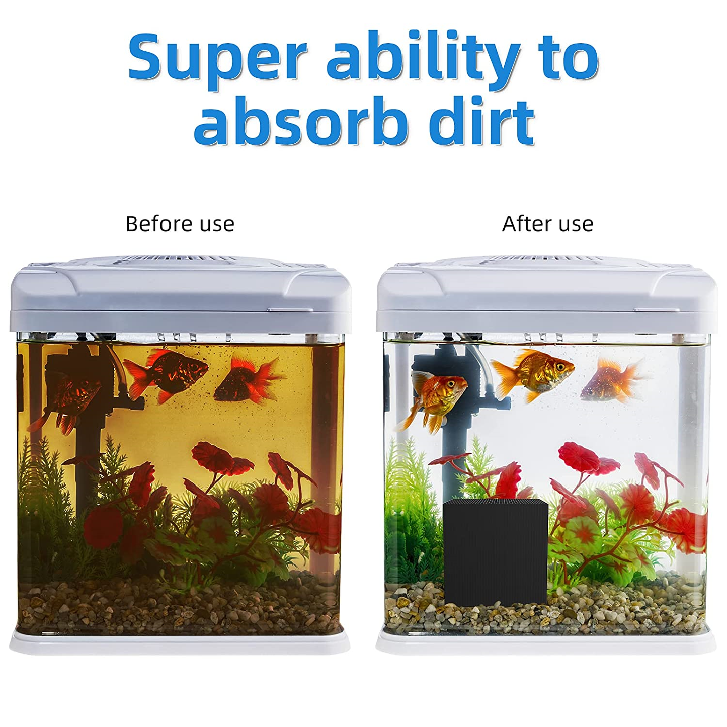 Eco-Aquarium Wasserreiniger Würfel Wasser Clean Filter Aktivkohle Werkzeugblock