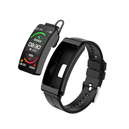 Bracelet intelligent Bluetooth avec casque, moniteur d'activité physique, montre-bracelet de sport 