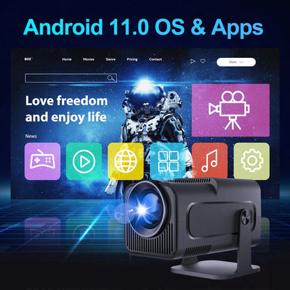 Tragbarer Projektor 4K UHD Heimkino 10000 Lumen LED 5G WiFi Bluetooth LED Android iOS