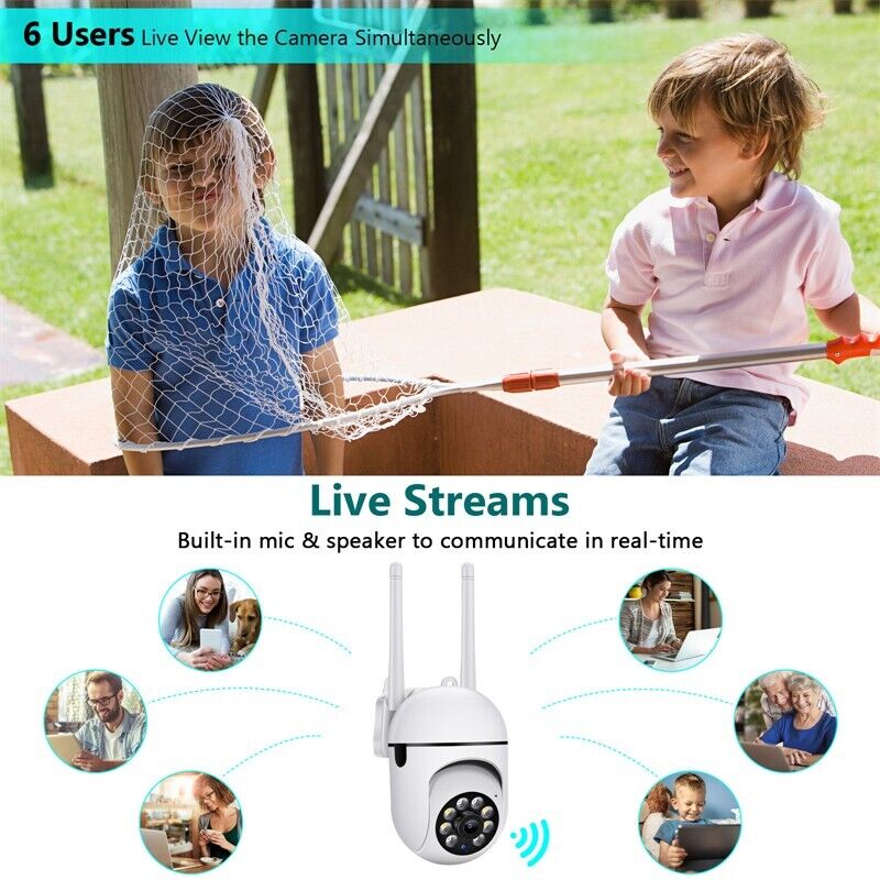 5G Wifi Wireless Security 1080P HD Camera System Outdoor Home Night Vision Camera