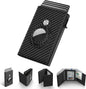 Carbon Fiber RFID ID Credit Card Holder for Airtag Walllet Mini Cards Purse