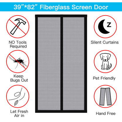Anti Mosquito Self Closing Mesh Screen Anti Bugs Fly Curtain