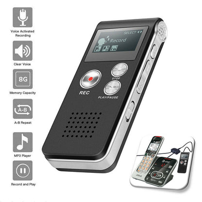 Digital Voice Recorder Mini Dictaphone Audio Sound Recorder