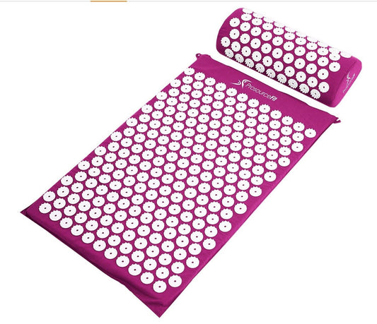 Acupressure Mat and Pillow Set for Back Neck Pain Relief and Muscle Relaxation