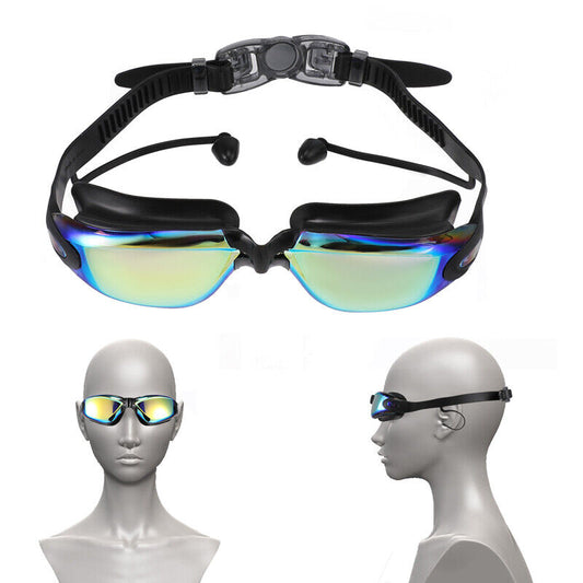 Adult Swim Goggles HD Clear Vision Anti-Fog Anti UV Protection Swimming Glasses