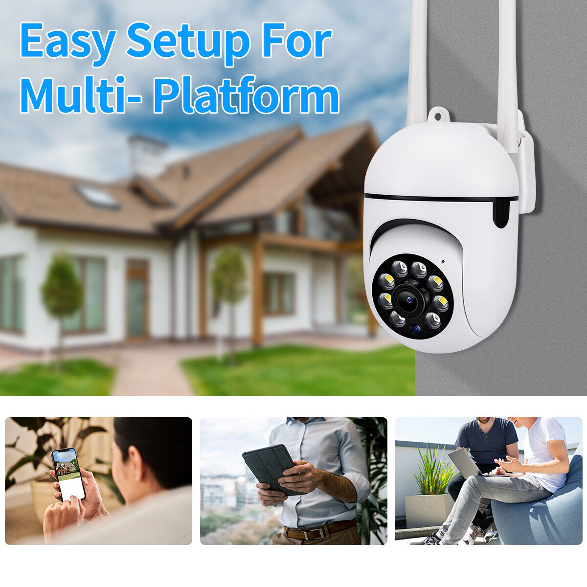 5G Wifi Wireless Security 1080P HD Camera System Outdoor Home Night Vision Camera