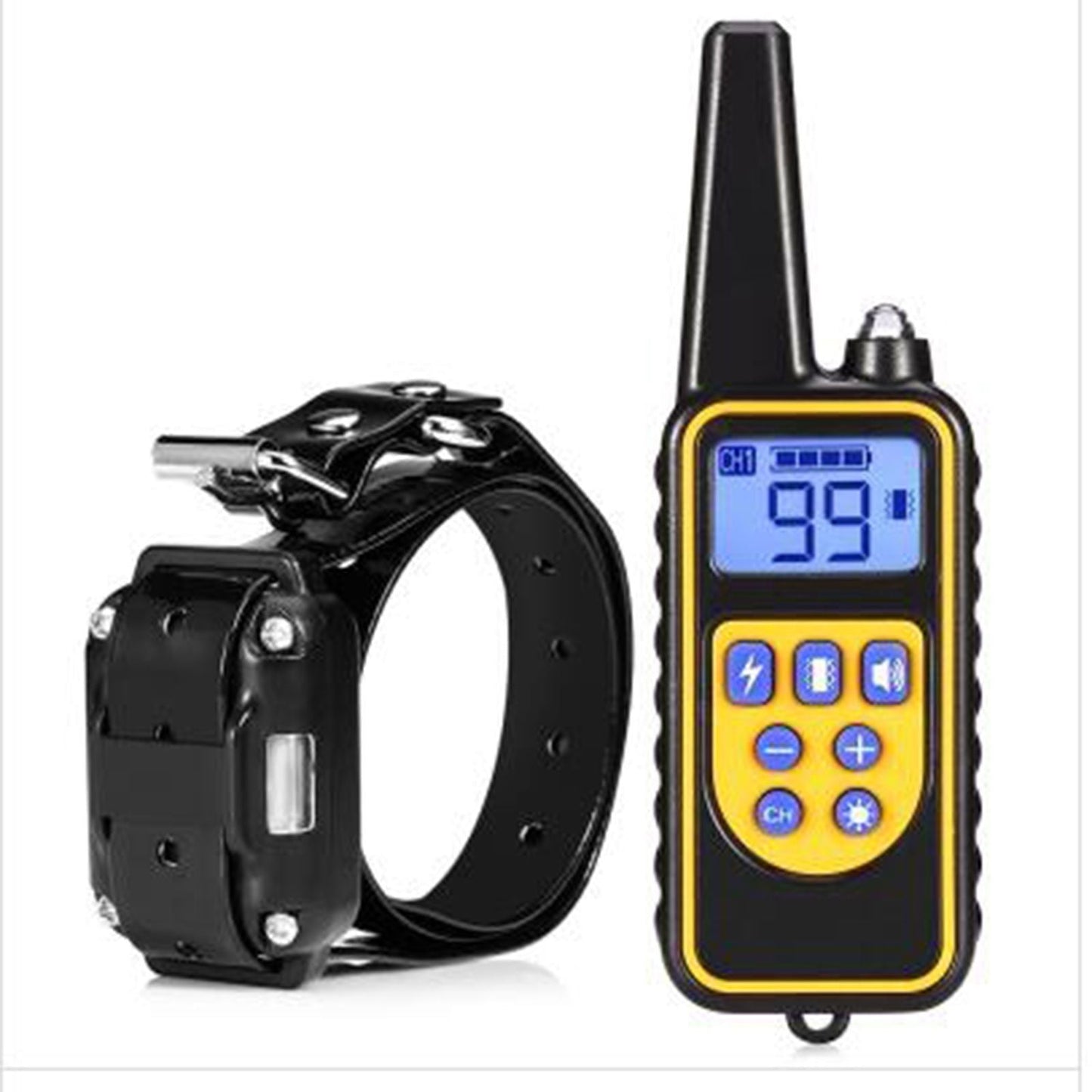 800m Electric Dog Training Collar Pet Remote Control Rechargeable with LCD Display for All Size Shock Vibration Sound
