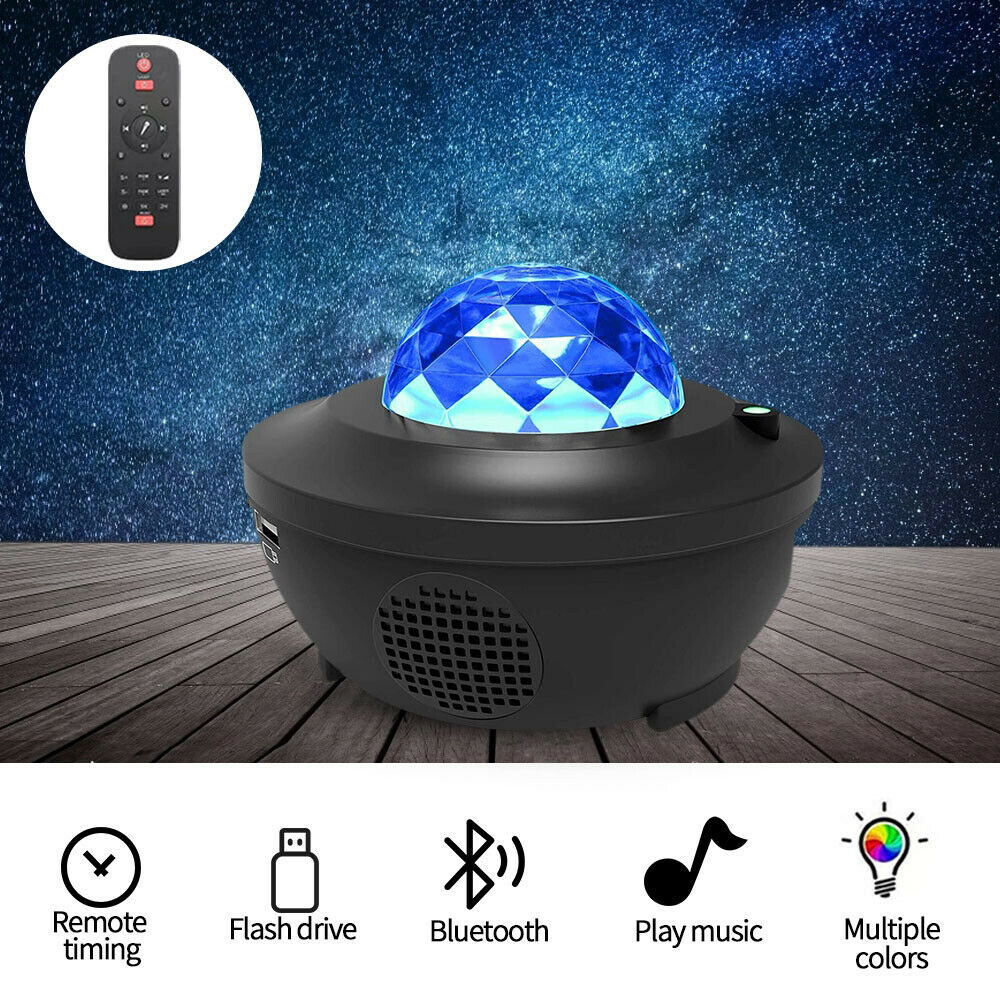 Veilleuse LED galaxie étoilée, lampe pour chambre de bébé, projecteur cadeau, océan, étoiles, ciel, fête 