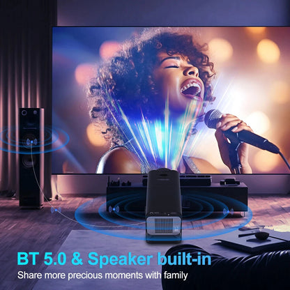 Tragbarer Projektor 4K UHD Heimkino 10000 Lumen LED 5G WiFi Bluetooth LED Android iOS