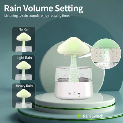 Humidificateur nuage de pluie, veilleuse, diffuseur d'huiles essentielles d'aromathérapie