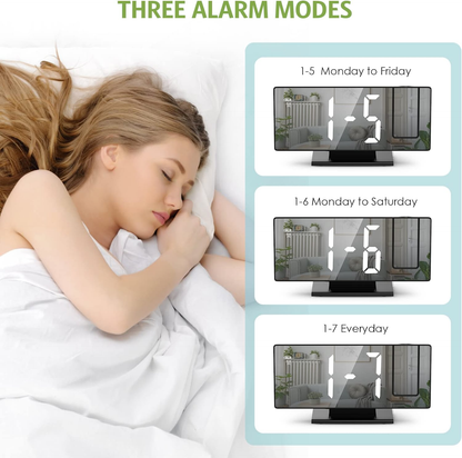 Mirror Projection Alarm Clock Bedroom Ceiling Projection Digital Clock