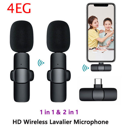 Professional Wireless Lavalier Microphone for Android & iphone Video Vlog Mic