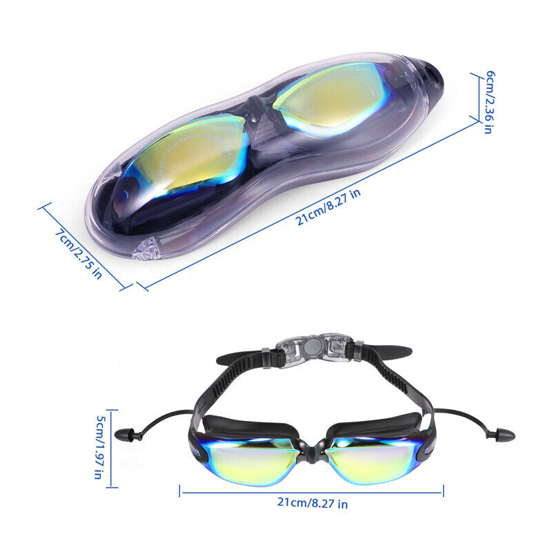 Adult Swim Goggles HD Clear Vision Anti-Fog Anti UV Protection Swimming Glasses