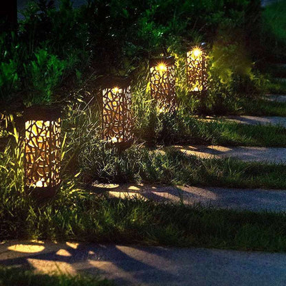 6 pièces LED lumière actionnée solaire extérieur étanche jardin sécurité paysage lumière
