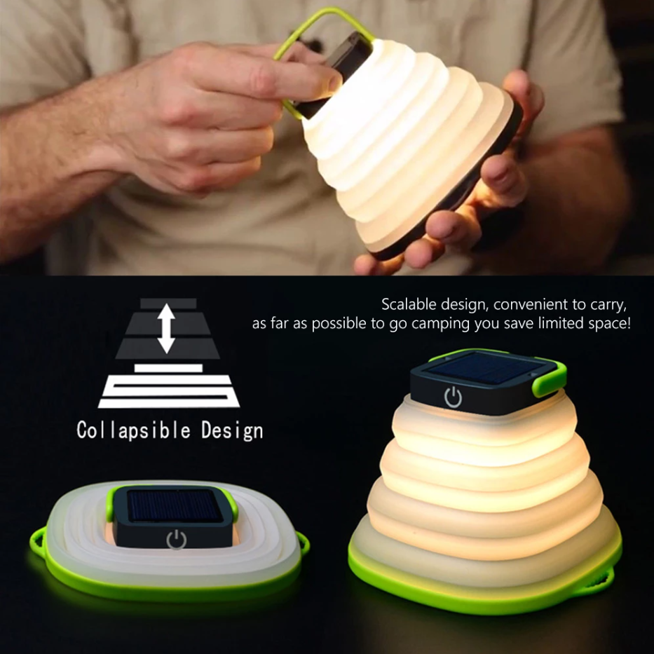 Solar-Powered Collapsible Travel Light