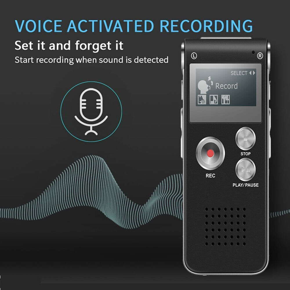 Digital Voice Recorder Mini Dictaphone Audio Sound Recorder