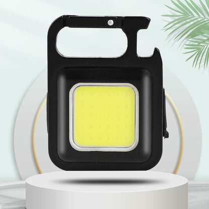 Mini COB Arbeitsleuchte Wiederaufladbare LED Taschenlampe Schlüsselanhänger Tragbarer Flaschenöffner