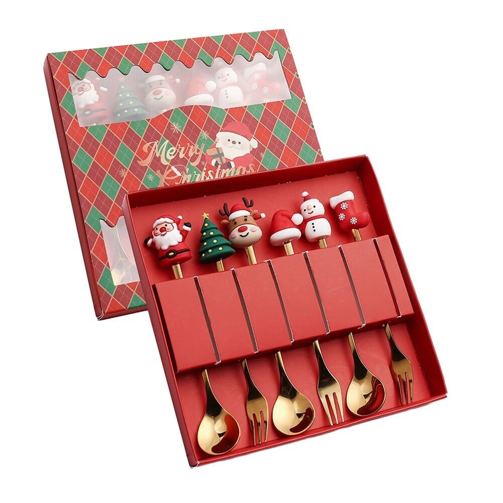 Ensemble de couverts de Noël élégant, idéal pour offrir des cadeaux et célébrer