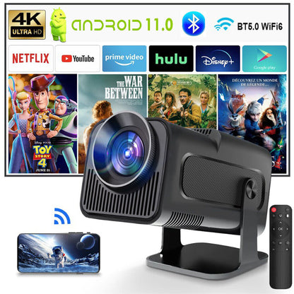 Portable Projector 4K UHD Home Theater 10000 Lumen LED 5G WiFi Bluetooth LED Android iOS