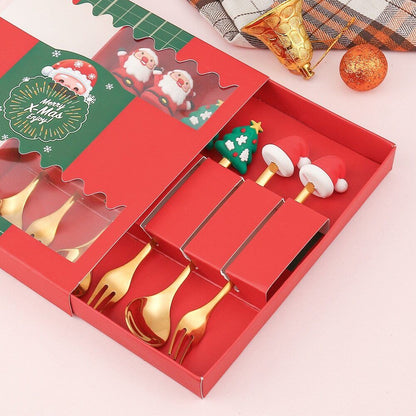 Elegant Christmas Cutlery Set Ideal for Hosting Gift Giving and Celebrating