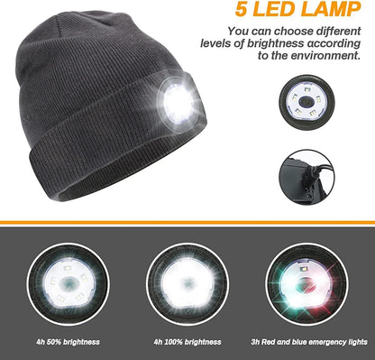 Bluetooth Music Beanie with Headlamp