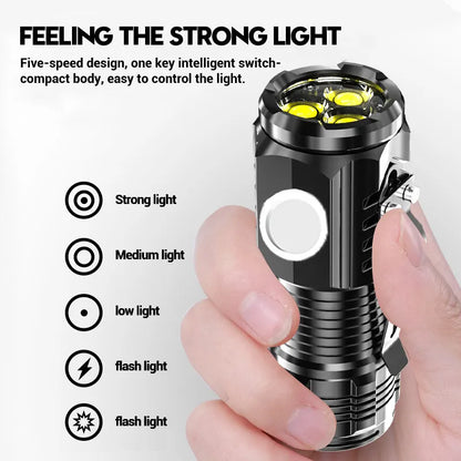 Three-eyed Monster Mini Flash Super Power Flashlight