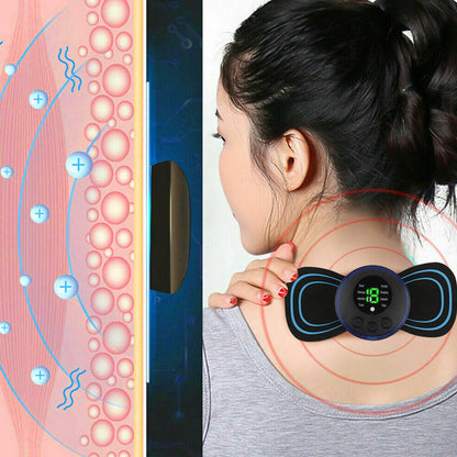 Mini masseur électrique portatif EMS pour le cou et le dos, Patch de Massage Cervical, stimulateur