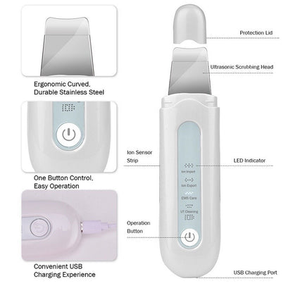 Ultraschall Haut Wäscher Mitesser Peeling Entferner Gesichts Peeling Tiefe Reiniger