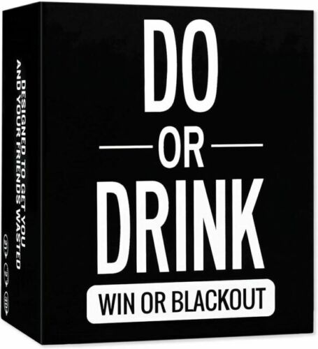Do or Drink Win or Blackout Drinking Party Cards Game