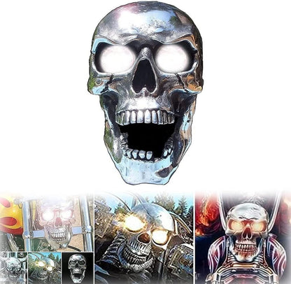 Motorbike LED Skull Headlight Lamp 12v Retro Head Light Custom Front Head Light